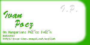 ivan pocz business card